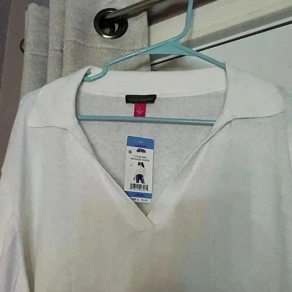 Vincent Camuto collared v- neck Sweater - Picture 3 of 5